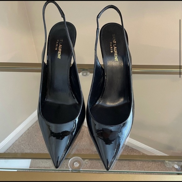 COPY - YSL NERO BLACK OPYUM SLINGBACKS - Picture 6 of 7